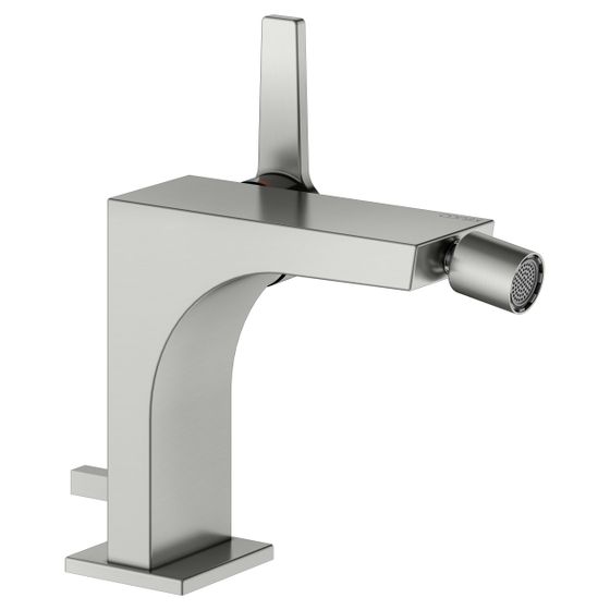 Keuco Edition 11 Einhebel-Bidetmischer mit Zugstangen-Ablaufgarnitur, 1-Loch, Ausladung 139mm, Edelstahl-finish, 51109060000