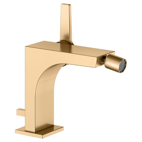 Keuco Edition 11 Einhebel-Bidetmischer mit Zugstangen-Ablaufgarnitur, 1-Loch, Ausladung 139mm, Messing gebürstet, 51109250000