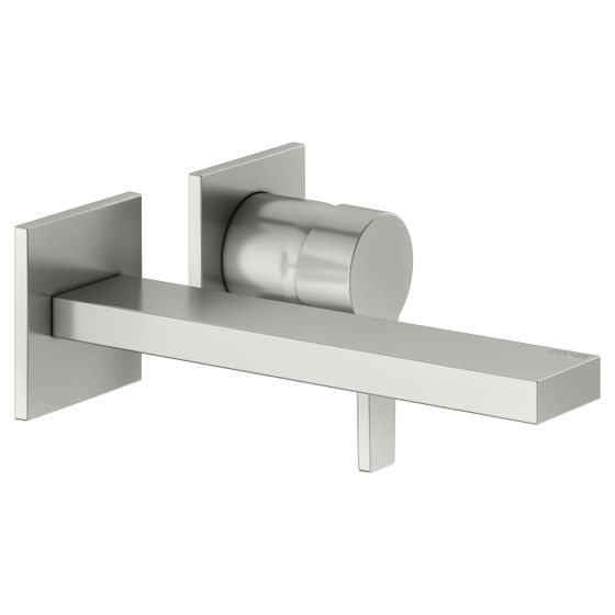 Keuco Edition 11 Einhebel-Waschtischmischer Unterputz Wandmontage, 2-Loch, Ausladung 197mm, Edelstahl-finish, 51116060200