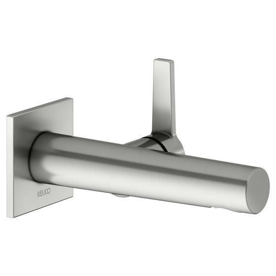 Keuco Edition 11 Einhebel-Waschtischmischer Unterputz Wandmontage, 1-Loch, Ausladung 165mm, Edelstahl-finish, 51116060302
