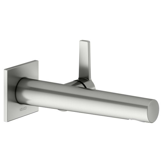 Keuco Edition 11 Einhebel-Waschtischmischer Unterputz Wandmontage, 1-Loch, Ausladung 197mm, Edelstahl-finish, 51116061302