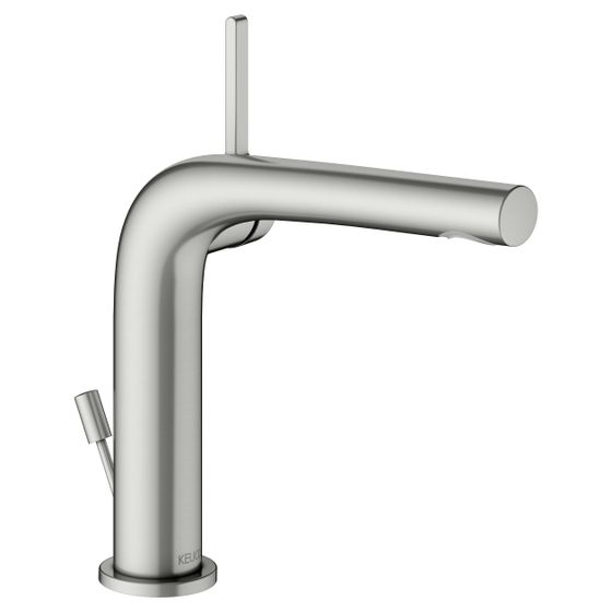 Keuco Edition 400 Einhebel-Waschtischmischer 150, 1-Loch, Ausladung 153mm, mit Zugstangen-Ablaufgarnitur, Edelstahl-finish