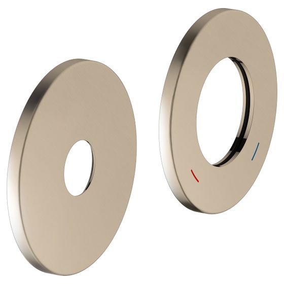 Keuco Edition 400 Wandrosette Übergröße rund, für UP-Einhebel-Waschtischmischer 51516, 2&nbsp;Loch, 85mm, Bronze gebürstet