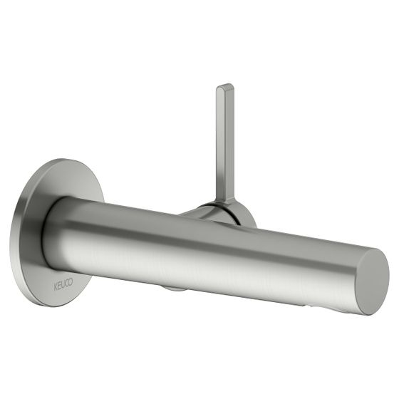 Keuco Edition 400 Einhebel-Waschtischmischer Unterputz Wandmontage, 1-Loch, Ausladung 165mm, Edelstahl-finish, 51516060101