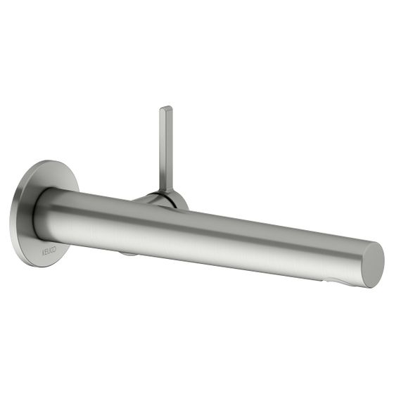 Keuco Edition 400 Einhebel-Waschtischmischer Unterputz Wandmontage, 1-Loch, Ausladung 243mm, Edelstahl-finish, 51516062101