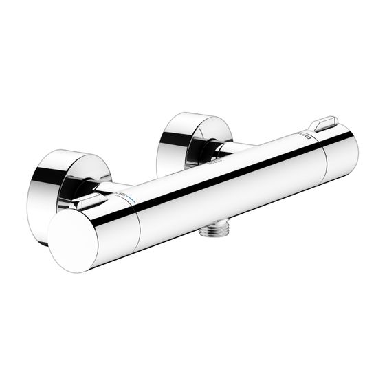 Keuco Plan Blue Thermostat-Brausemischer Aufputz, Sicherheitssperre 38 Grad C, G 1/2