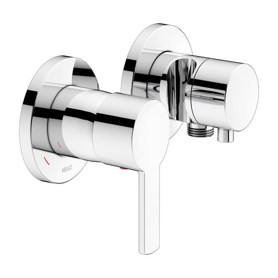 Keuco Plan Blue Einhebelmischer Unterputz 2-Wege, mit Schlauchanschluss und Brausehalter, Verchromt, 53951011221