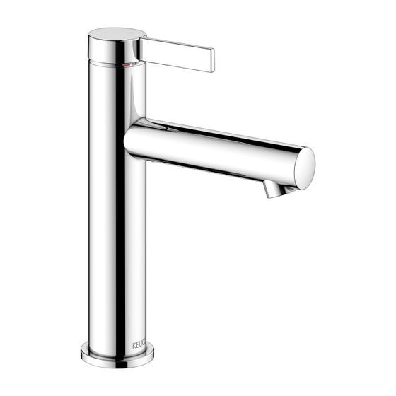 Keuco Ixmo Pure Einhebel-Waschtischmischer 130, Ausladung 125mm, ohne Zugstangen-Ablaufgarnitur, Rosette rund, Verchromt