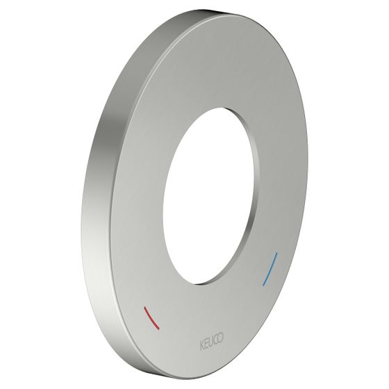Keuco Ixmo Wandrosette rund D 105mm, Übergröße, für Einhebelmischer/Brausemischer Unterputz, Edelstahl-finish