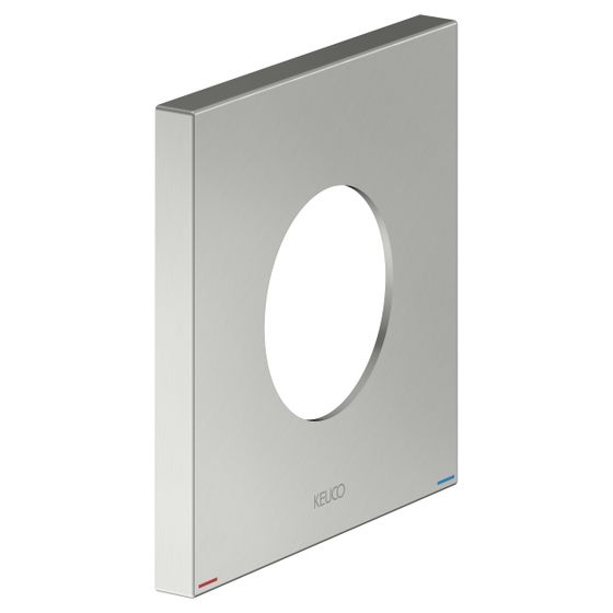 Keuco Ixmo Wandrosette eckig 105x105mm, Übergröße, für Einhebelmischer/Brausemischer Unterputz, Edelstahl-finish