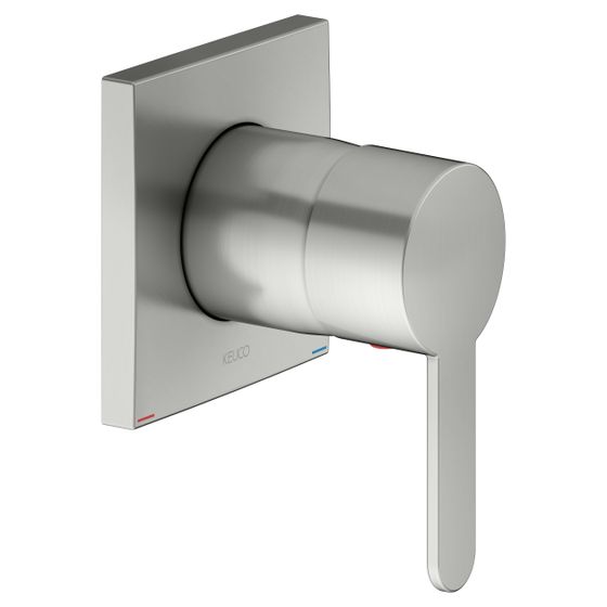 Keuco Ixmo Flat Einhebelmischer Unterputz, Rosette eckig, 23l/min, Edelstahl-finish, 59551060302
