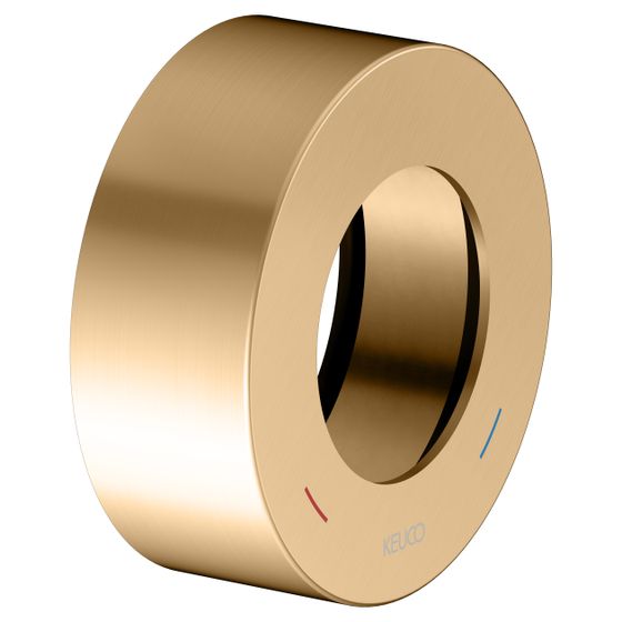 Keuco Ixmo Verlängerungs-Rosette rund für Einhebelmischer Unterputz, Höhe 25mm, Einbautiefe 55-80mm, Messing gebürstet