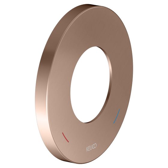 Keuco Ixmo Wandrosette rund D 105mm, Übergröße, für Einhebelmischer/Brausemischer Unterputz, Rotgold gebürstet