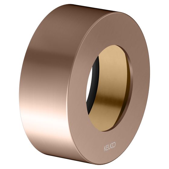 Keuco Ixmo Verlängerungs-Rosette rund für Ventile Unterputz, Höhe 25mm, Einbautiefe 55-80mm, Rotgold gebürstet