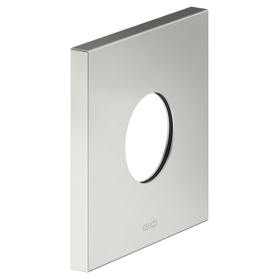 Keuco Ixmo Wandrosette eckig 105x105mm, Übergröße für Thermostatarmatur Unterputz, Edelstahl-finish, 59553060092