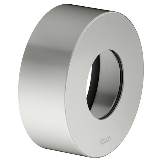 Keuco Ixmo Verlängerungs-Rosette rund für UP-Thermostatarmatur, Höhe 25mm, Einbautiefe 55-80mm, Edelstahl-finish
