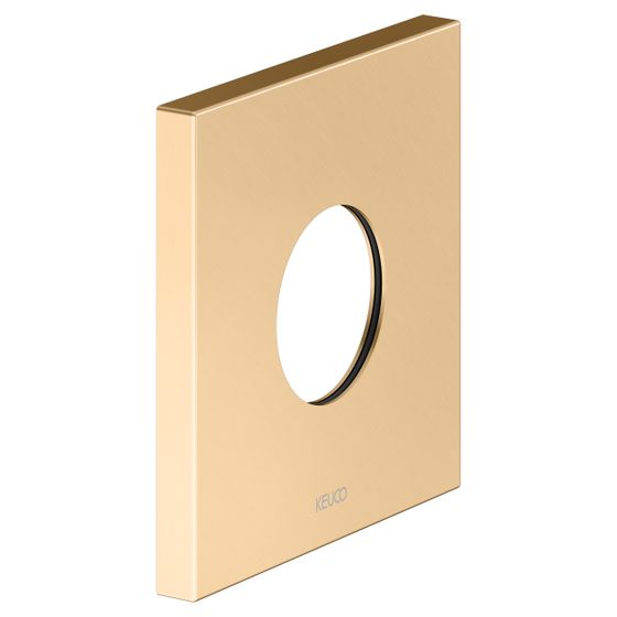 Keuco Ixmo Wandrosette eckig 105x105mm, Übergröße für Thermostatarmatur Unterputz, Messing gebürstet, 59553250092
