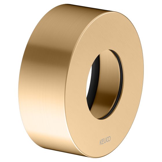 Keuco Ixmo Verlängerungs-Rosette rund für UP-Thermostatarmatur, Höhe 25mm, Einbautiefe 55-80mm, Messing gebürstet