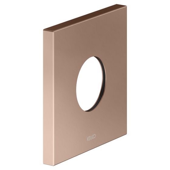 Keuco Ixmo Wandrosette eckig 105x105mm, Übergröße für Thermostatarmatur Unterputz, Rotgold gebürstet, 59553290092