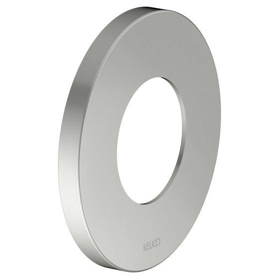 Keuco Ixmo Wandrosette rund D 105mm, Übergröße für Ventile und Thermostat-Brausearmatur Unterputz, Edelstahl-finish