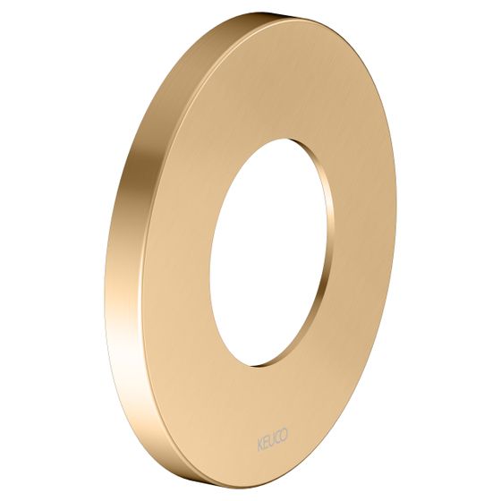 Keuco Ixmo Wandrosette rund D 105mm, Übergröße für Ventile und Thermostat-Brausearmatur Unterputz, Messing gebürstet