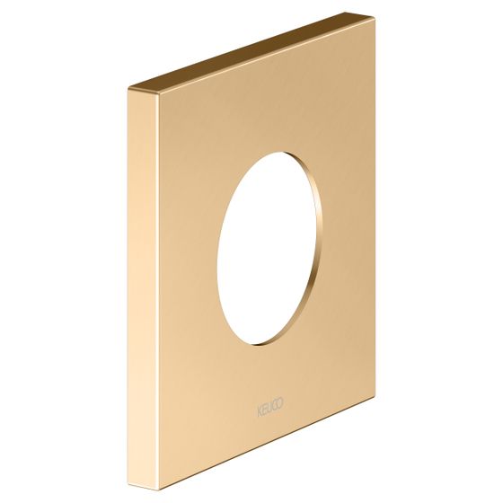 Keuco Ixmo Wandrosette eckig 105x105mm, Übergröße für Ventile und Thermostat-Brausearmatur Unterputz, Messing gebürstet