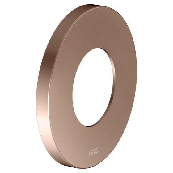 Keuco Ixmo Wandrosette rund D 105mm, Übergröße für Ventile und Thermostat-Brausearmatur Unterputz, Rotgold gebürstet