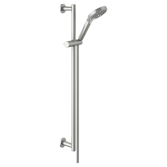 Keuco Ixmo Brauseset, Handbrause mit 3 Strahlarten, 855mm, Rosette rund, Edelstahl-finish, 59587060801