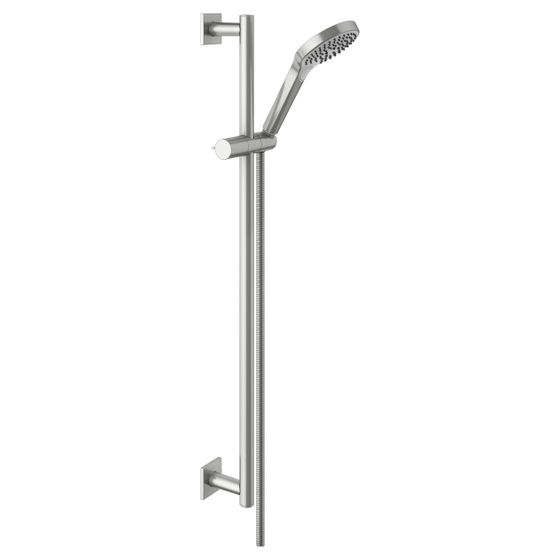 Keuco Ixmo Brauseset, Handbrause mit 3 Strahlarten, 855mm, Rosette eckig, Edelstahl-finish, 59587060802