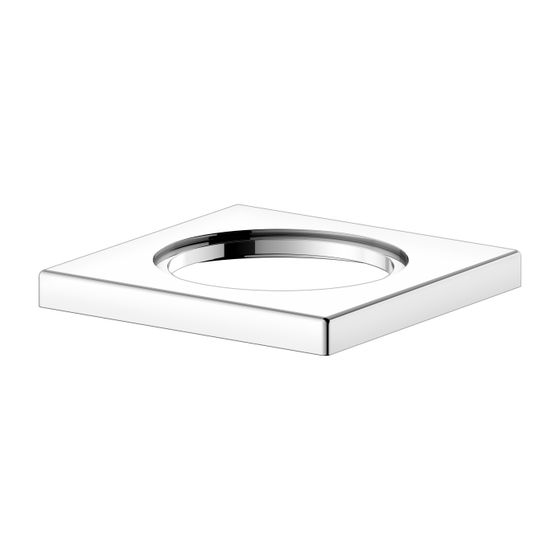 Keuco Ixmo Rosette eckig für Einhebel-Waschtischmischer und -Bidetmischer, Edelstahl-finish, 59599060202