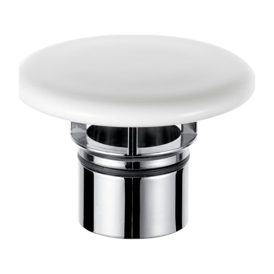 Keuco Keramik-Ventilabdeckung für Ab- und Überlaufgarnitur Clou, D 80mm, Weiß, 59990310000