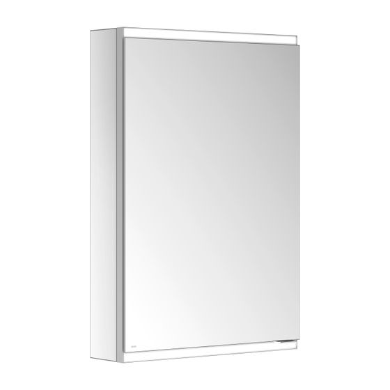 KEUCO Royal Modular 2.0 Spiegelschrank, beleuchtet, 80001, Wandvorbau 1 Steckdose 500x700x120mm
