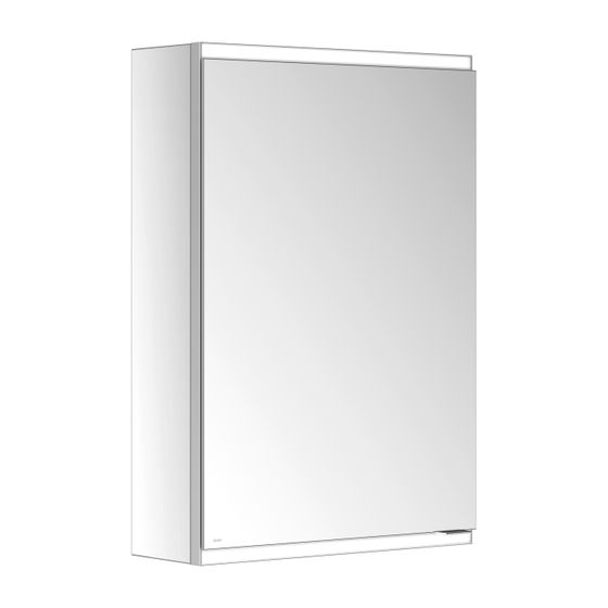 KEUCO Royal Modular 2.0 Spiegelschrank, beleuchtet, 80001, Wandvorbau 1 Steckdose 500x700x160mm