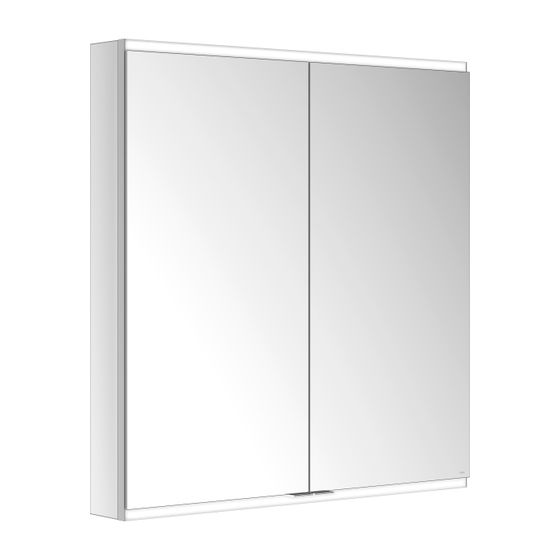 KEUCO Royal Modular 2.0 Spiegelschrank, beleuchtet, 80021, Wandvorbau 2 Steckdosen 900x900x120mm