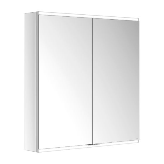 KEUCO Royal Modular 2.0 Spiegelschrank, beleuchtet, 80021, Wandvorbau 2 Steckdosen 900x900x160mm