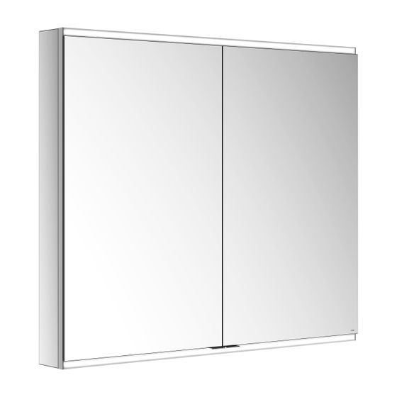KEUCO Royal Modular 2.0 Spiegelschrank, beleuchtet, 80021, Wandvorbau 2 Steckdosen 1100x900x120mm