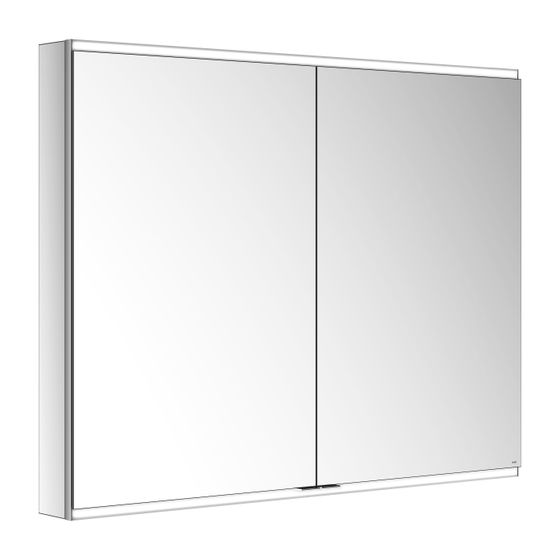 KEUCO Royal Modular 2.0 Spiegelschrank, beleuchtet, 80021, Wandvorbau 2 Steckdosen 1200x900x120mm
