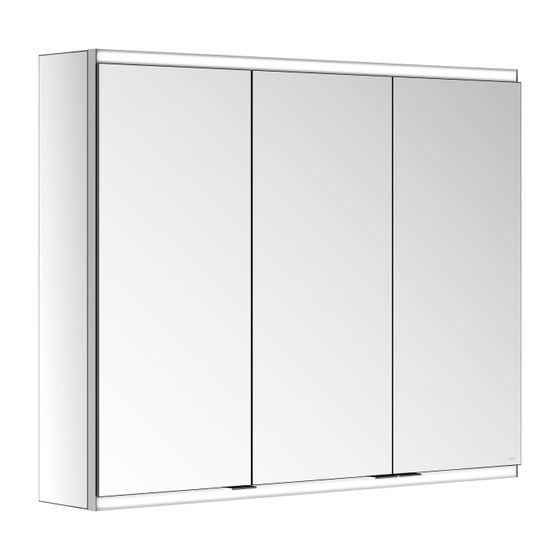 KEUCO Royal Modular 2.0 Spiegelschrank, beleuchtet, 80031, Wandvorbau 2 Steckdosen 900x700x160mm