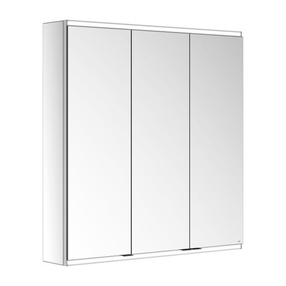 KEUCO Royal Modular 2.0 Spiegelschrank, beleuchtet, 80031, Wandvorbau 2 Steckdosen 900x900x160mm