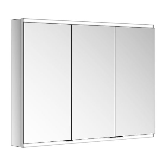 KEUCO Royal Modular 2.0 Spiegelschrank, beleuchtet, 80031, Wandvorbau 2 Steckdosen 1000x700x120mm