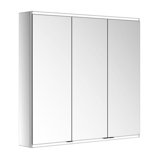 KEUCO Royal Modular 2.0 Spiegelschrank, beleuchtet, 80031, Wandvorbau 2 Steckdosen 1000x900x160mm