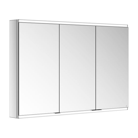 KEUCO Royal Modular 2.0 Spiegelschrank, beleuchtet, 80031, Wandvorbau 2 Steckdosen 1100x700x120mm