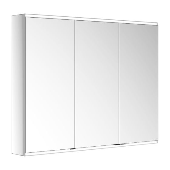 KEUCO Royal Modular 2.0 Spiegelschrank, beleuchtet, 80031, Wandvorbau 2 Steckdosen 1200x900x160mm