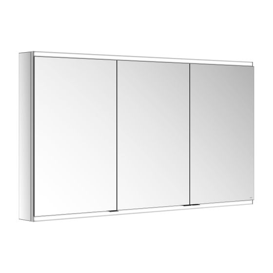 KEUCO Royal Modular 2.0 Spiegelschrank, beleuchtet, 80031, Wandvorbau 2 Steckdosen 1300x700x120mm