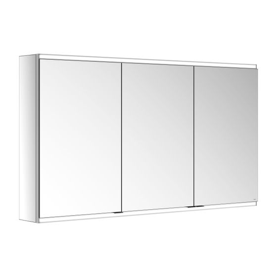 KEUCO Royal Modular 2.0 Spiegelschrank, beleuchtet, 80031, Wandvorbau 2 Steckdosen 1300x700x160mm
