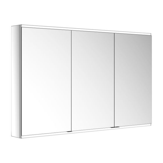 KEUCO Royal Modular 2.0 Spiegelschrank, beleuchtet, 80031, Wandvorbau 2 Steckdosen 1500x900x160mm