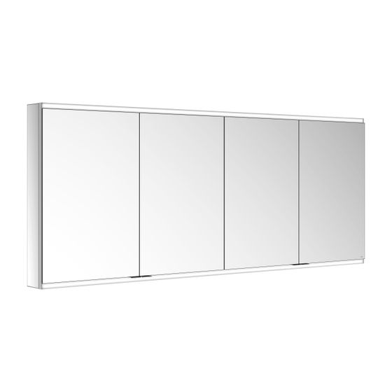 KEUCO Royal Modular 2.0 Spiegelschrank, beleuchtet, 80041, Wandvorbau 4 Steckdosen 1800x700x120mm
