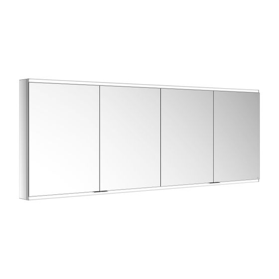 KEUCO Royal Modular 2.0 Spiegelschrank, beleuchtet, 80041, Wandvorbau 4 Steckdosen 2000x700x120mm