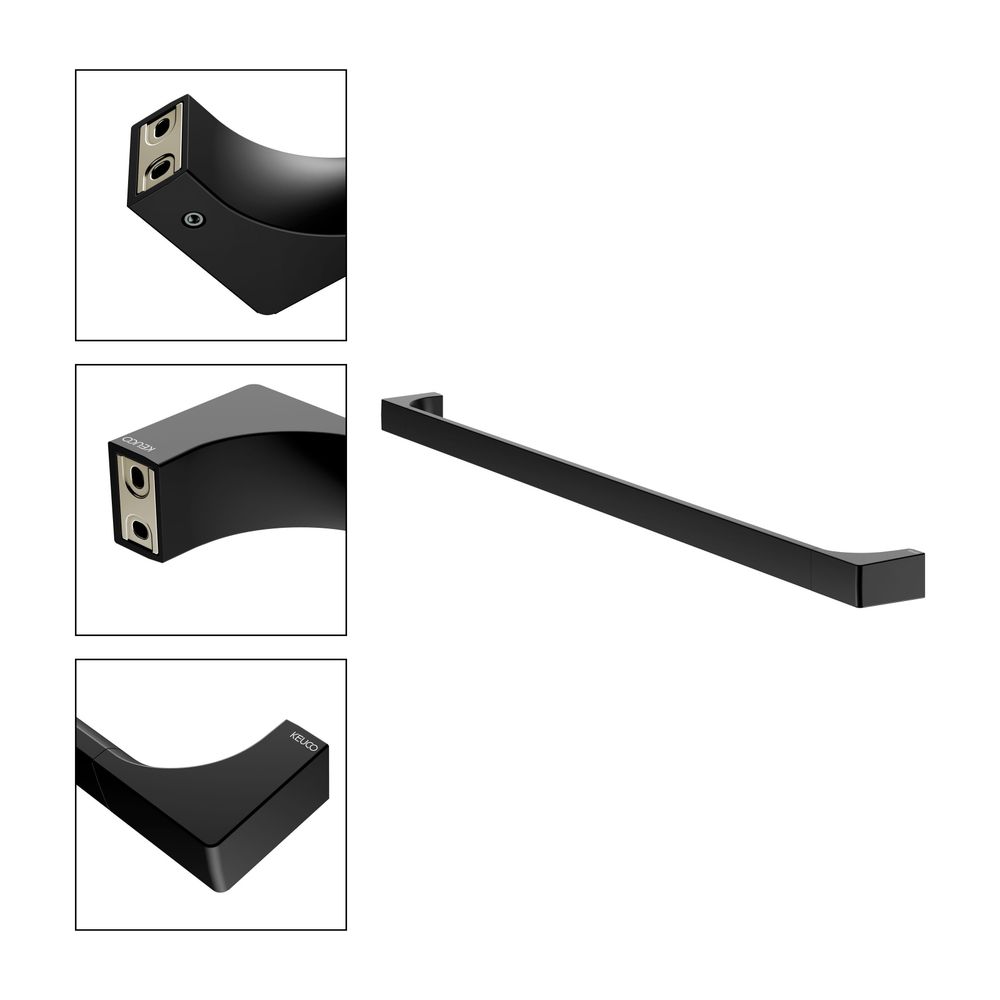 Keuco Edition 11 Badetuchhalter, 800mm, mit Befestigungsset, Schwarz-matt, 111013708... KEUCO-11101370800 4017214941346 (Abb. 3)