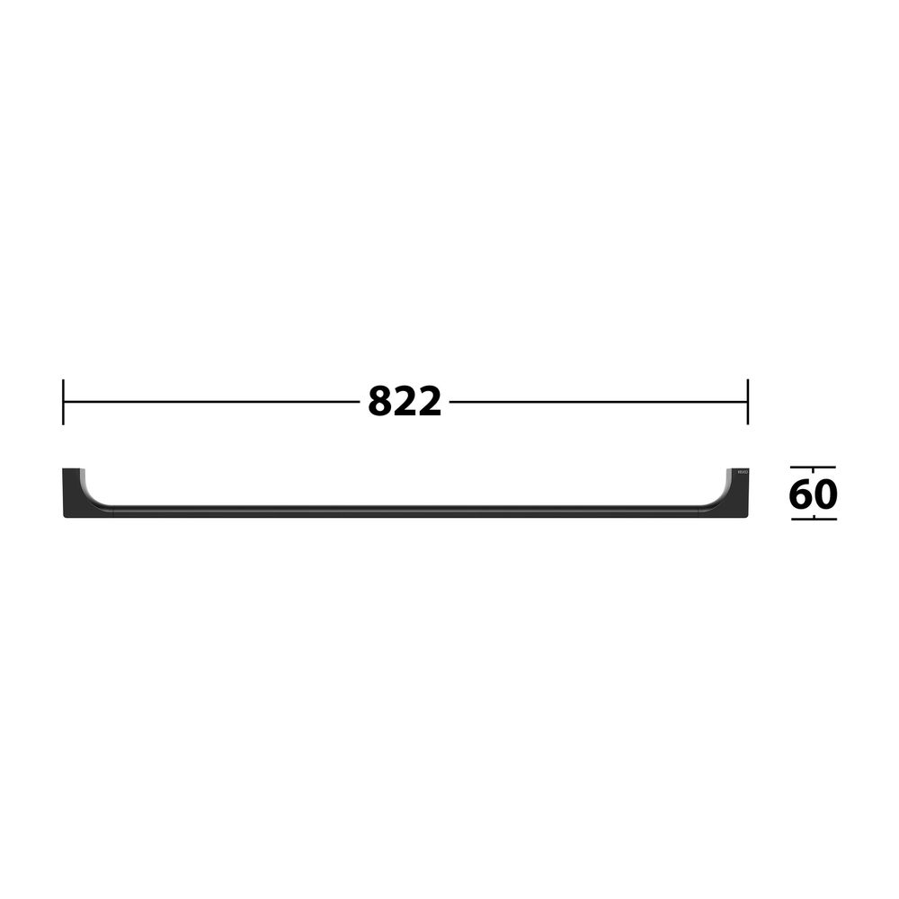 Keuco Edition 11 Badetuchhalter, 800mm, mit Befestigungsset, Schwarz-matt, 111013708... KEUCO-11101370800 4017214941346 (Abb. 7)